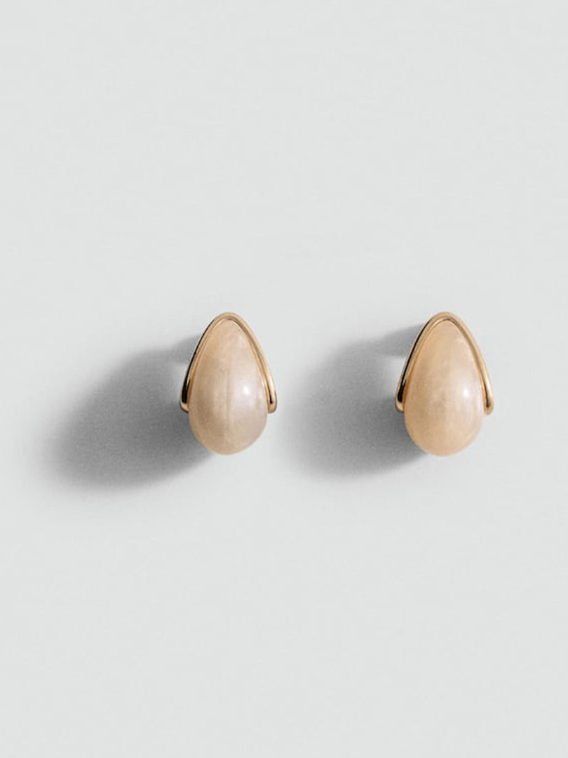 MANGO Teardrop Shaped Drop Earrings