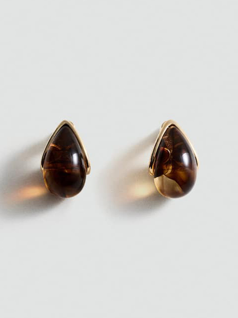 MANGO Contemporary Half Hoop Earrings