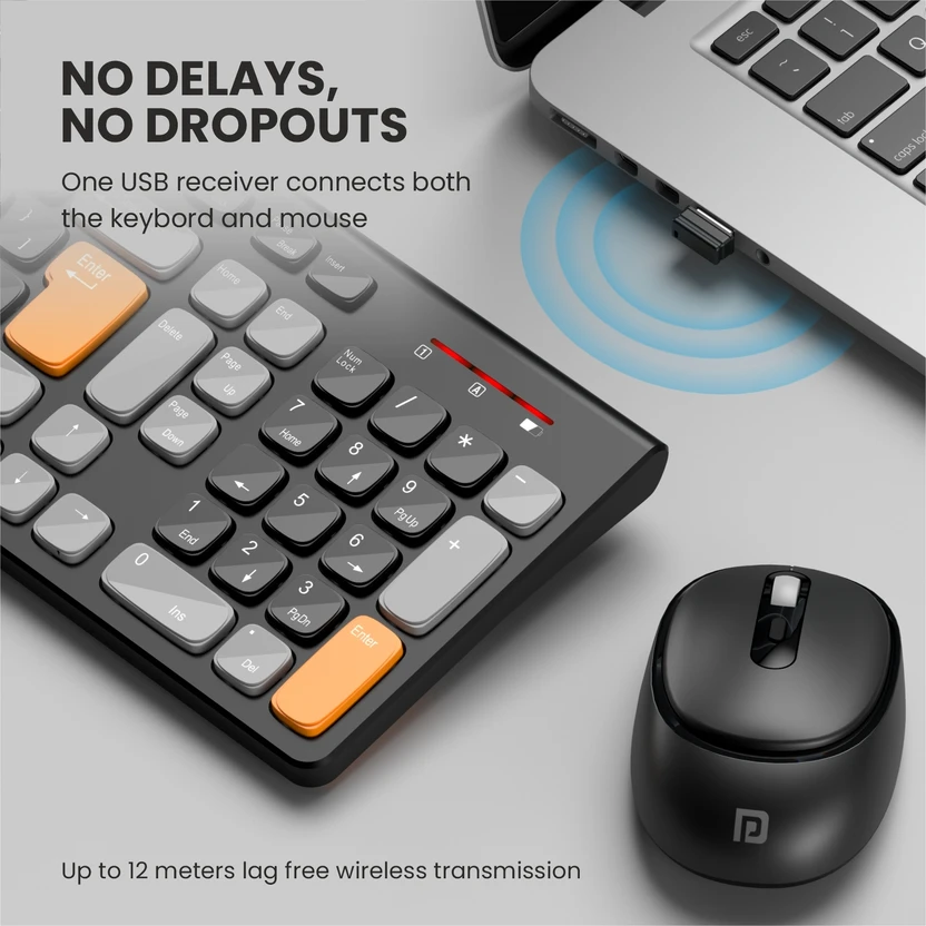 Portronics Key7 Combo Keyboard Mouse Combo Set with 2.4Ghz, 1200 ...more