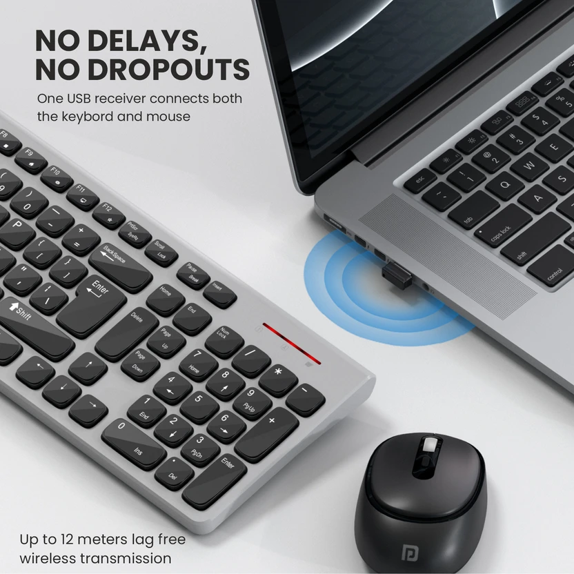 Portronics Key7 Combo Keyboard Mouse Combo Set with 2.4Ghz, 1600 ...more