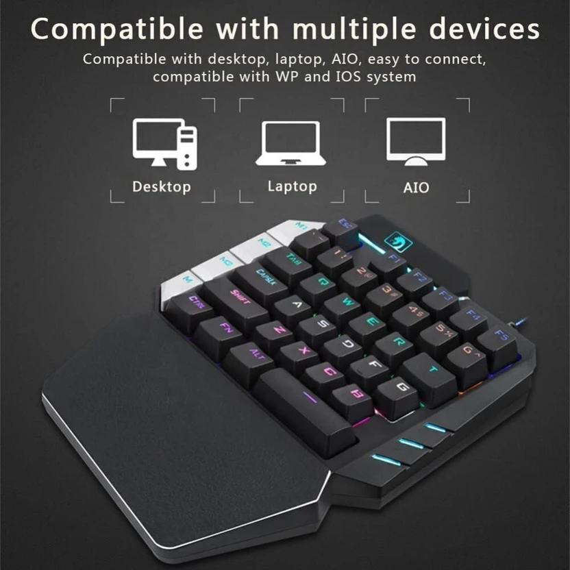 DWH 4 IN 1 GAMING KEYBOARD AND MOUSE CONVERTER FOR MOBILE FOR PLA...more