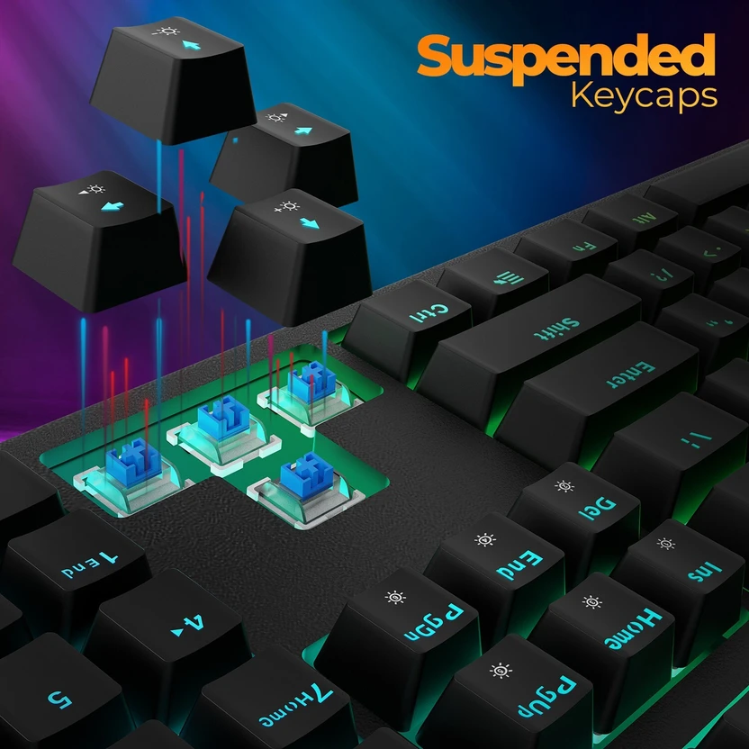 ZEBRONICS Zeb-Max Plus V2 Wired USB Standard Gaming Keyboard Comp...more