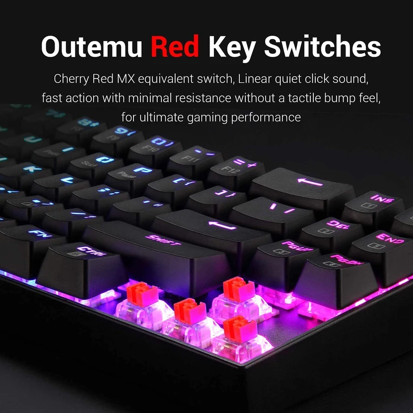 Redragon (Open-Box) K599 Diemos RGB Backlit Anti-Ghosting Mechani...more