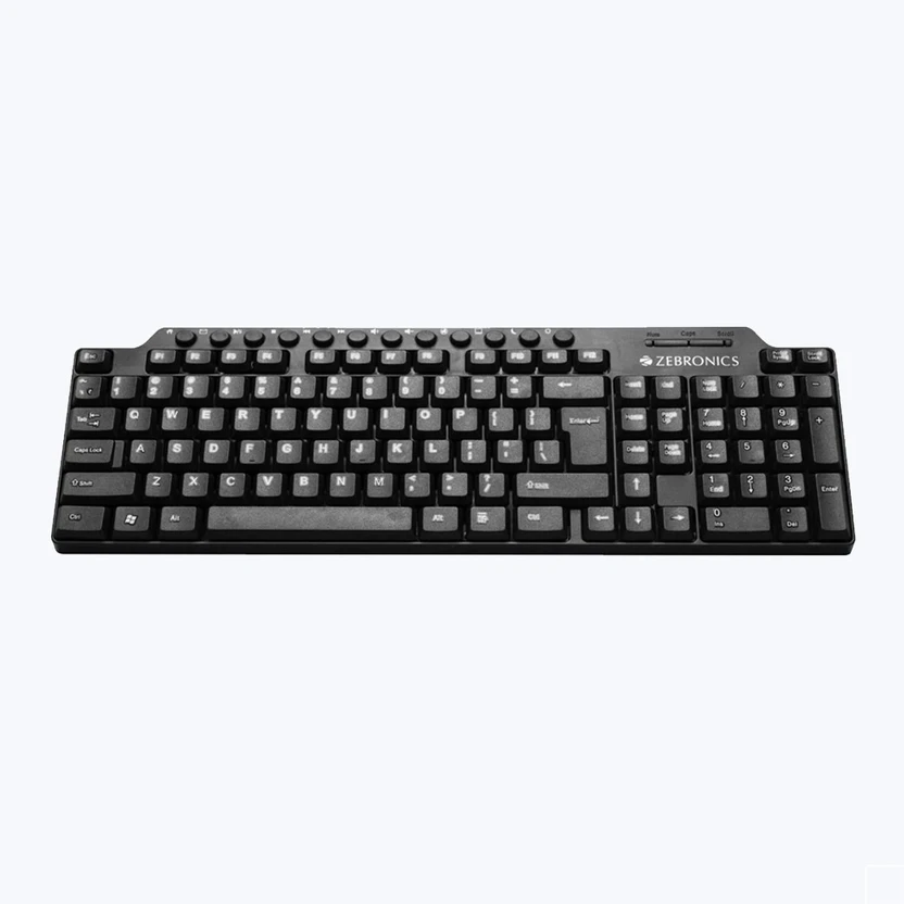 Keyboards ZEBRONICS ZEB-KM-2100 Wired USB Standard Desktop Keyboard Compati...more
