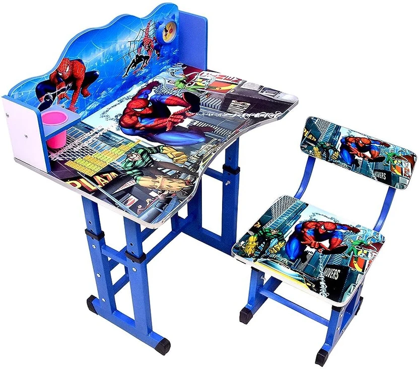 Bhella Kids study Table & Chair with Adjustable Height Engineered...more