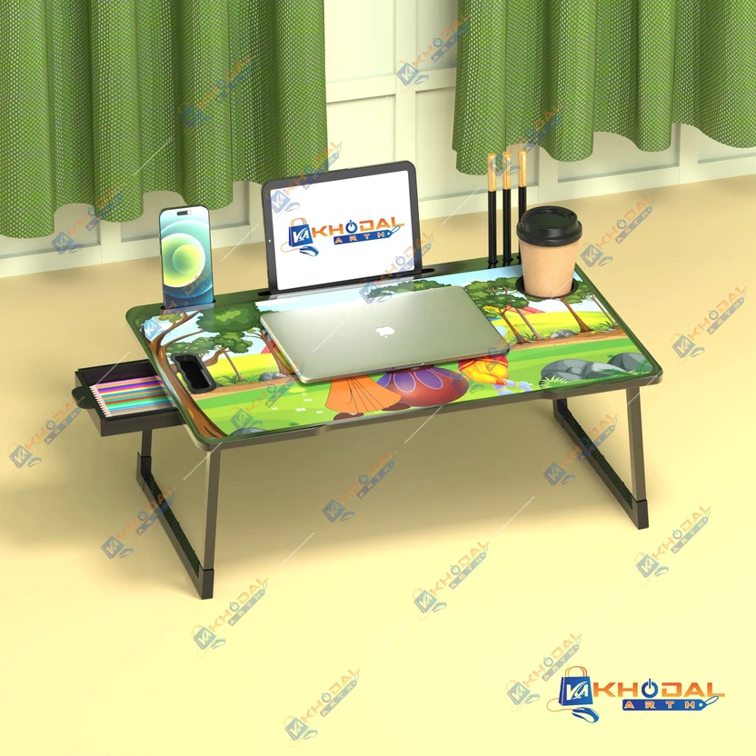 KHODAL ARTH US BIDING BhimKrishna COATED Laptop Study Table Engin...more