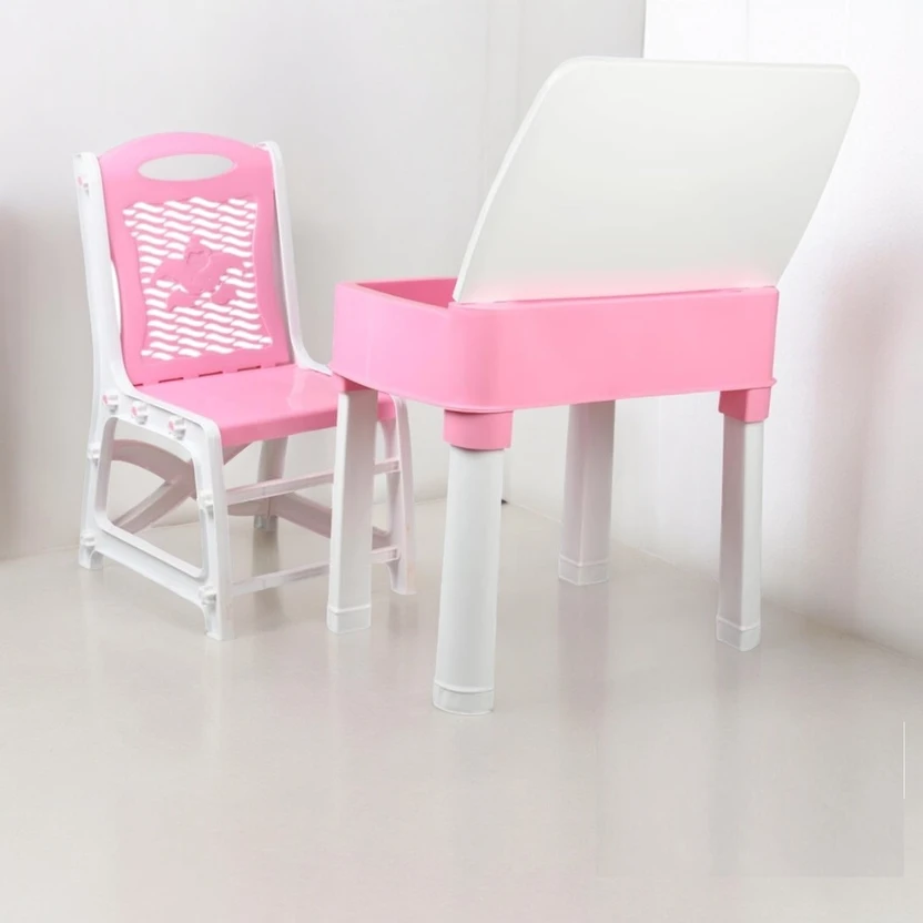 Sumoware study table pink color with chair 2-6 year old kids Plas...more