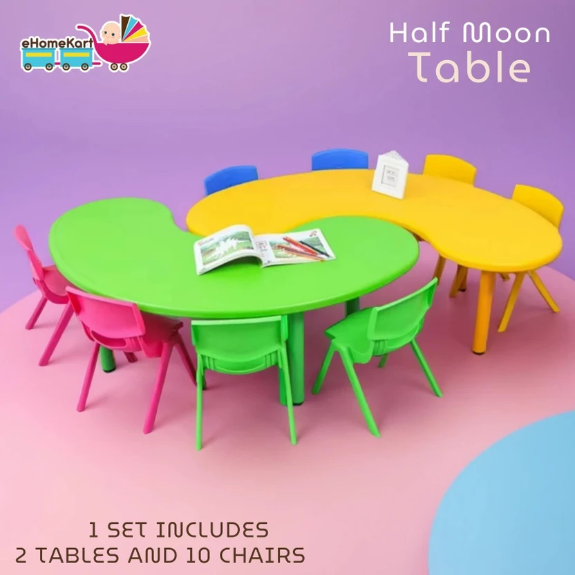 Ehomekart Plastic Study Table (Finish Color - Multicolor, DIY(Do-...more