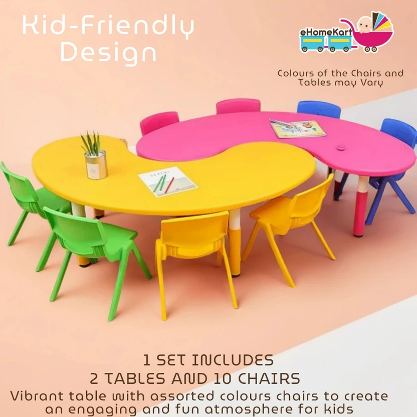 Ehomekart Plastic Study Table (Finish Color - Multicolor, DIY(Do-...more