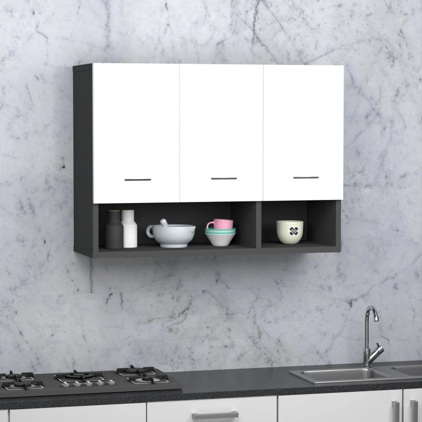 Kitchen Cabinets Divysa 3 Door Multipurpose Wall Mount Cabinet with Adjustable She...more