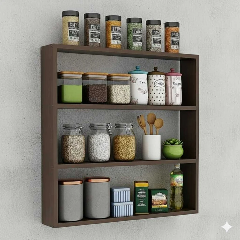 AM MASTER Solid Wood Kitchen Cabinet (Finish Color - BROWN, DIY(D...more