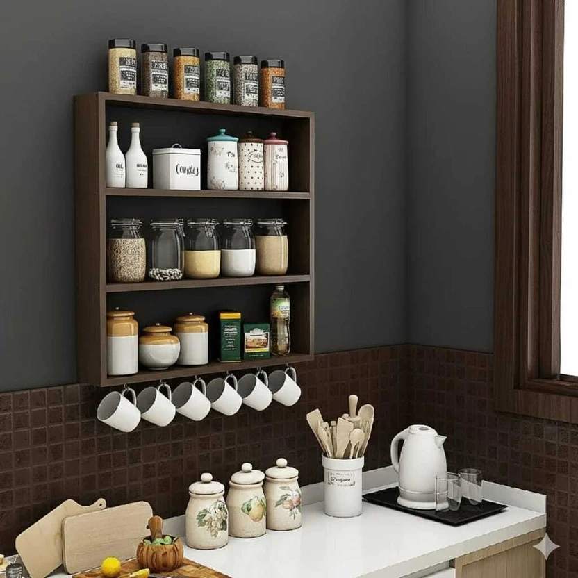 AM MASTER Engineered Wood Kitchen Cabinet (Finish Color - Choclat...more