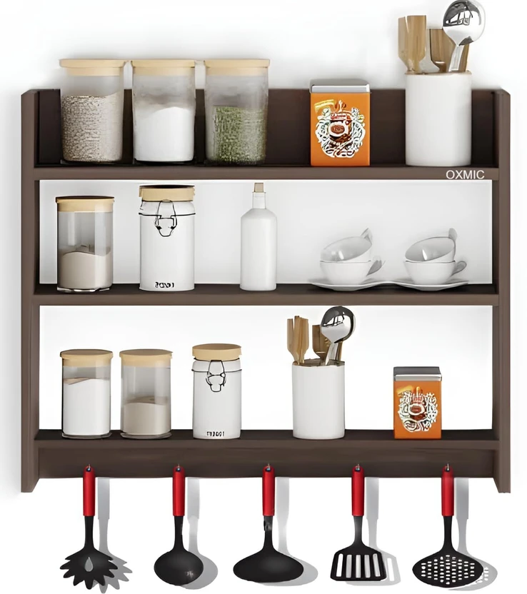 apcollection Wooden Wall mounted Kitchen Rack, Organizer, Shelf f...more