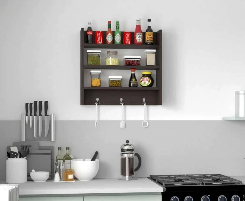 apcollection Wooden Wall mounted Kitchen Rack, Organizer, Shelf f...more