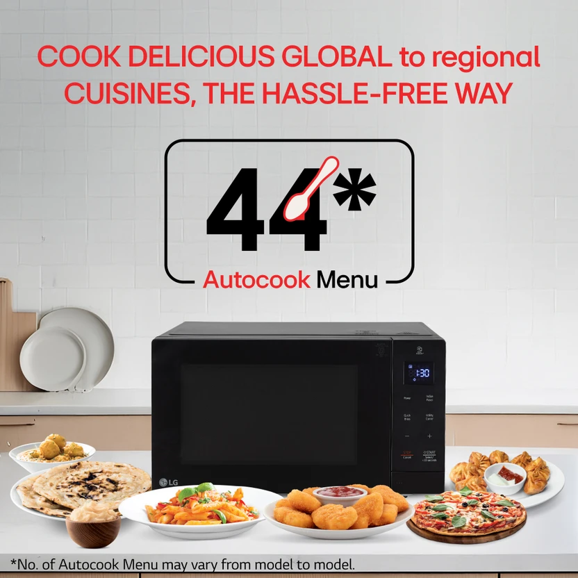 LG 30 L Auto Cook Menu, Child Lock, Energy Saving, Anti bacterial...more