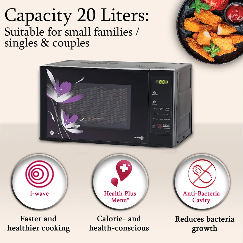 LG 20 L with i-wave Technology, Health plus, Indian cuisine Solo ...more