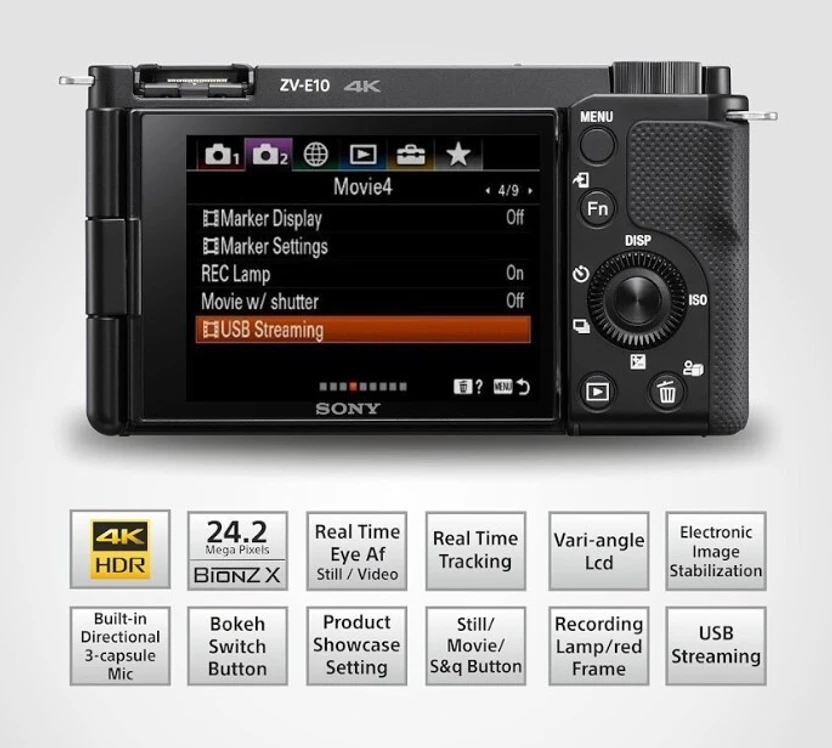 SONY ZV-E10K/BQ IN5 Mirrorless Camera Body with SELP16502 mm Lens...more