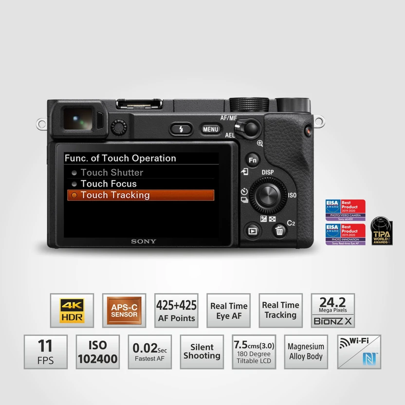 SONY Alpha ILCE-6400 APS-C Mirrorless Camera Body Only Featuring ...more