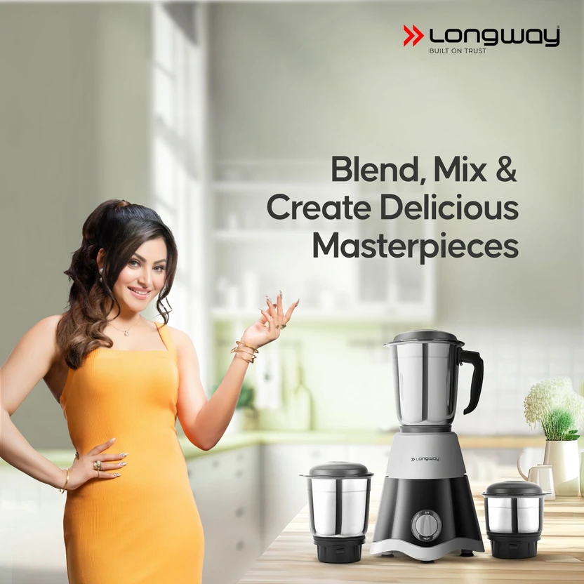 Longway Super Dlx 700 W Juicer Mixer Grinder (Super | 3 Jars | Bl...more