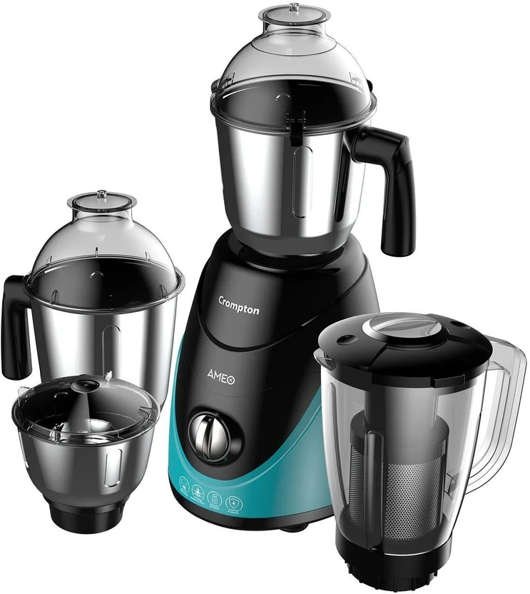 Crompton Ameo 750 W Mixer Grinder (ACGM-AMEO-4 JARS | 4 Jars | Bl...more