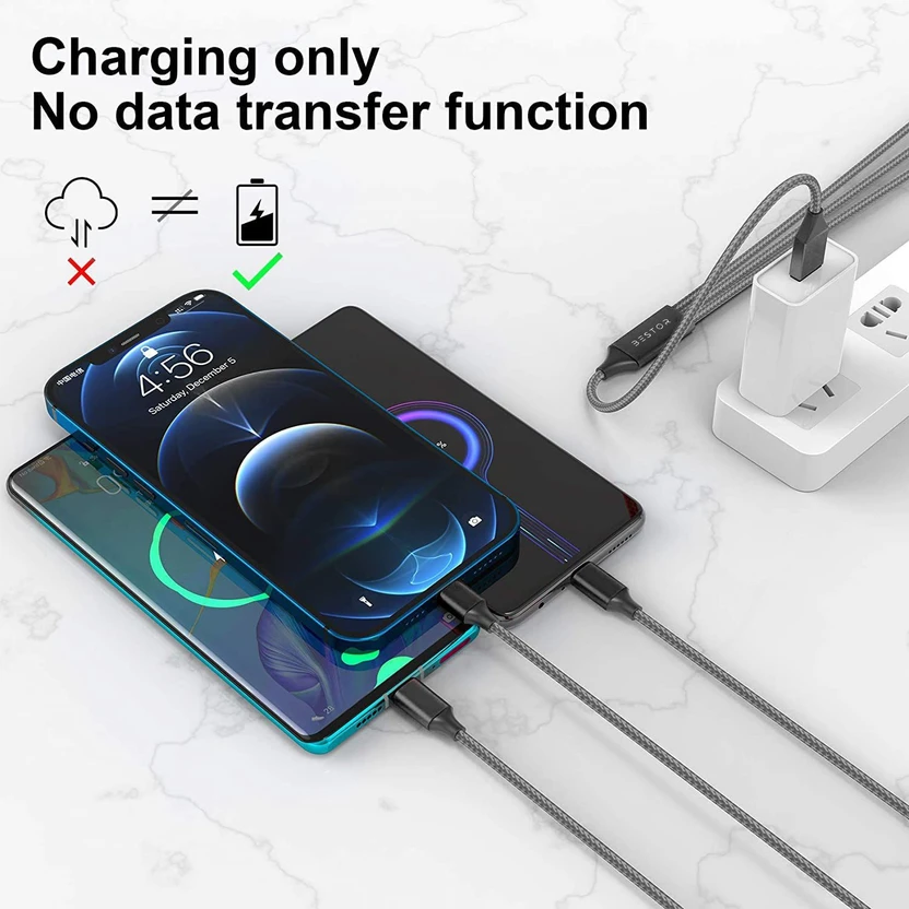 Bestor USB Type C Cable 2 A 1.2 m Multi Charging Cable 4ft 3 in 1...more