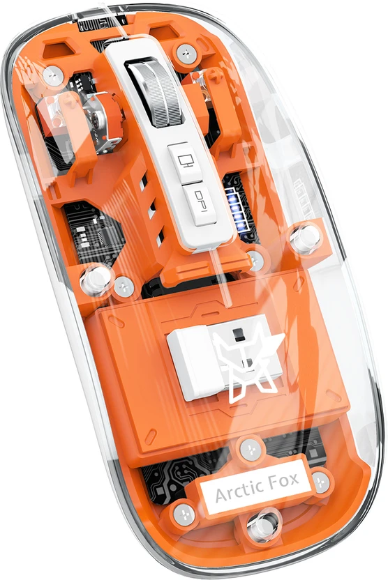 Mouse Arctic Fox Pureview Transparent Wireless and Bluetooth Rechargeab...more
