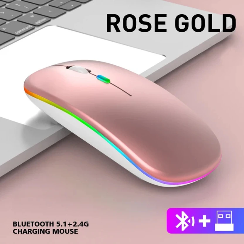 Dezful Lighting Mouse Black Wireless Ambidextrous Optical Mouse  ...more