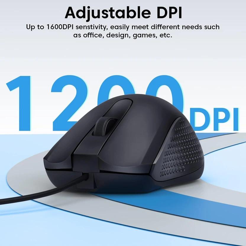 sounce Pixel | SNC-OPTCLMUS-SHBLK Wired Ergonomic Optical  Gaming...more