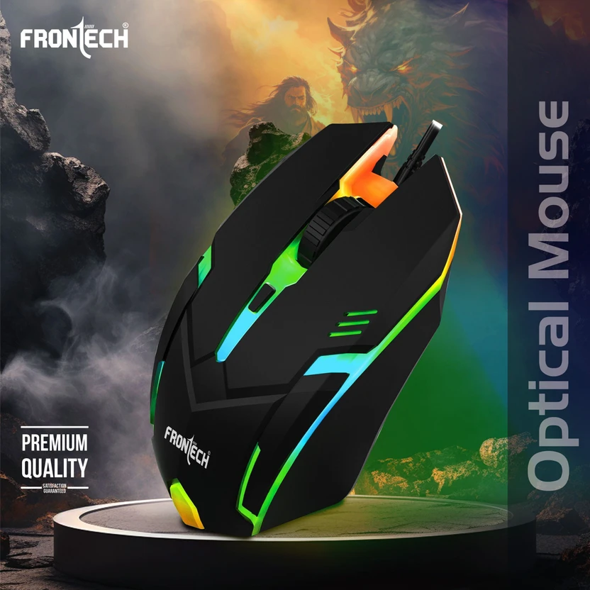 Frontech Wired USB Mouse with 3 Handy Buttons 1500 DPI MS-0067 Wi...more