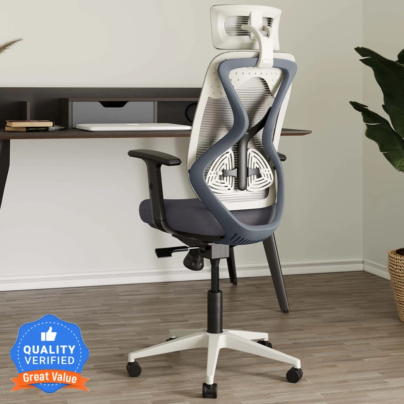 Office Chairs CARLTON LONDON Atlas Mesh Office Adjustable Arm Chair (Dark Grey,...more