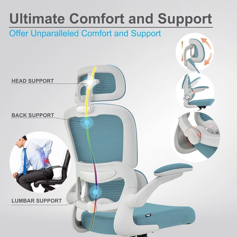 Drogo Ergonomic Office Chair for Work from Home Computer Chair wi...more