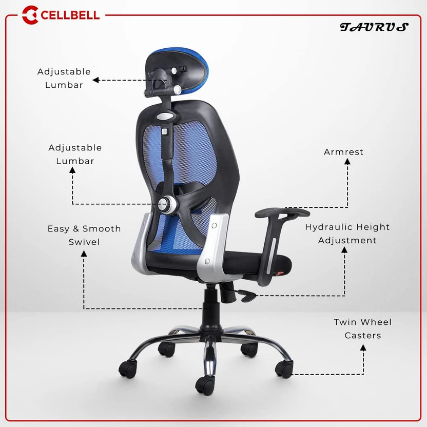 CELLBELL Taurus C100 Lite High Back Comfortable Mesh Office Arm C...more