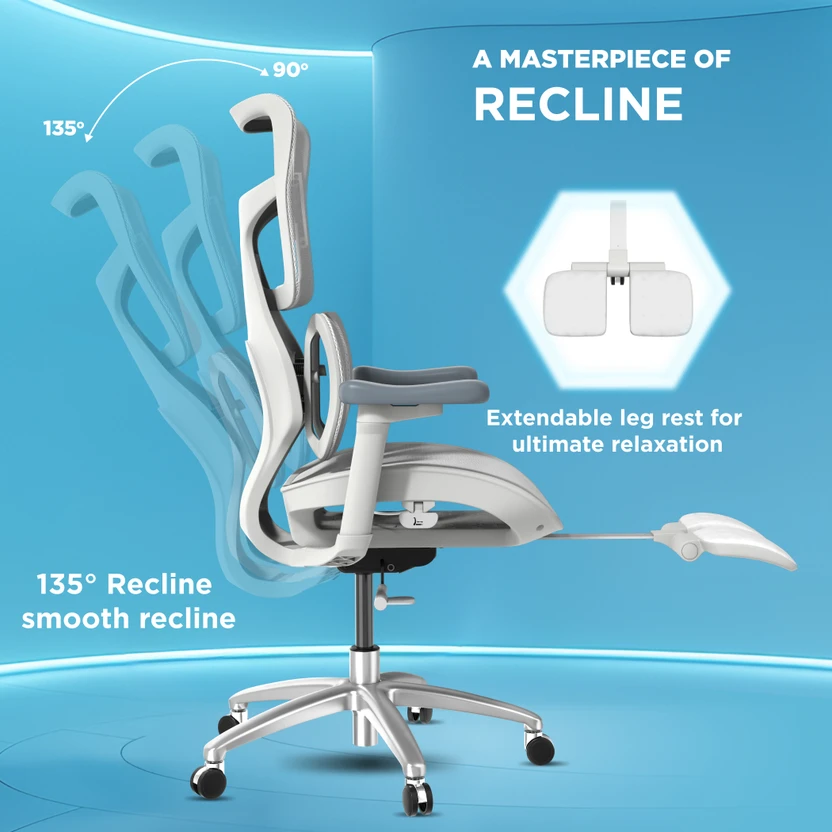 The Sleep Company Elite Premium Ergonomic High-Back Desk for Offi...more