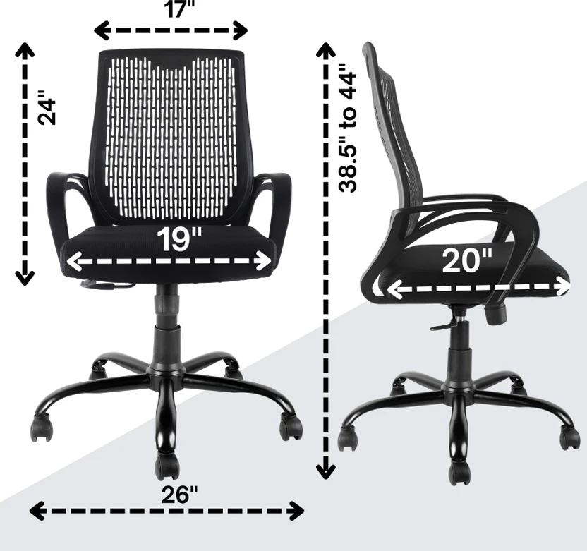 Astride Airsense Mid Back Office Chair for Work from Home/Study, ...more