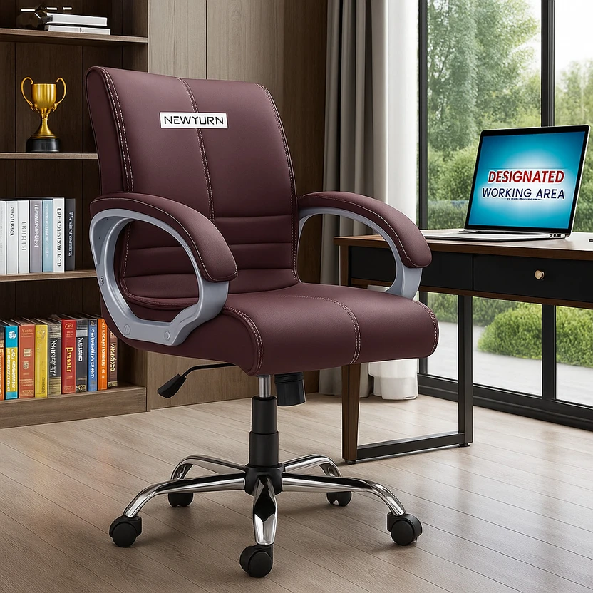 Office Chairs Newturn MAXSON Mid back Work from home/Office/study/desk(WFH) Lea...more