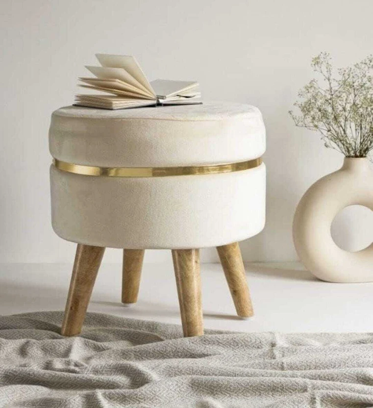 Unique Creation Handicrafts Foam Standard Ottoman (Finish Color -...more