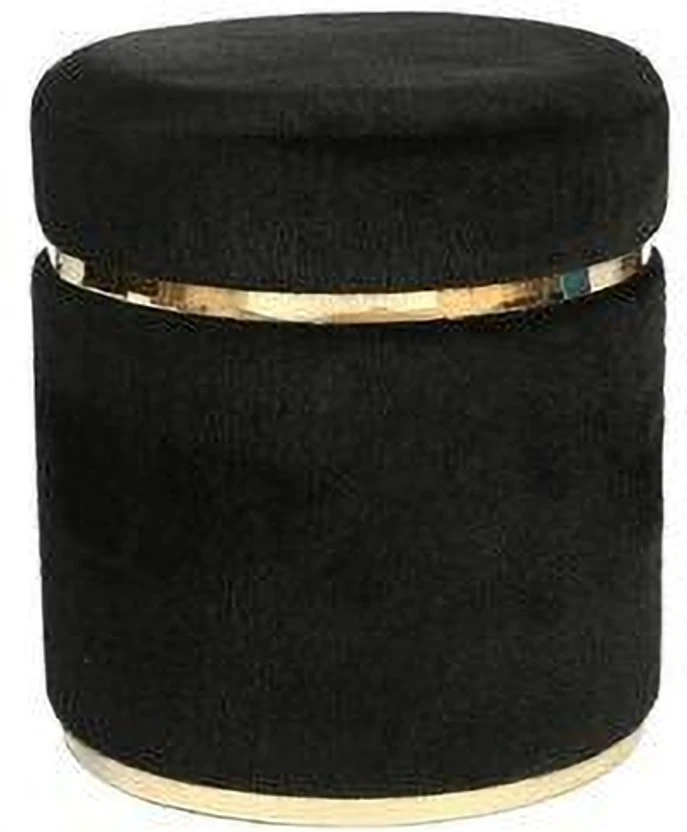 FAVOLOSA ENTERPRISES Fabric Standard Ottoman (Finish Color - Blac...more