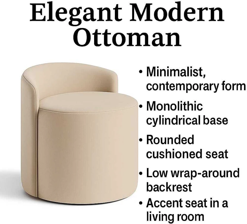 Jaico Solid Wood Standard Ottoman (Finish Color - Beige, Pre Asse...more