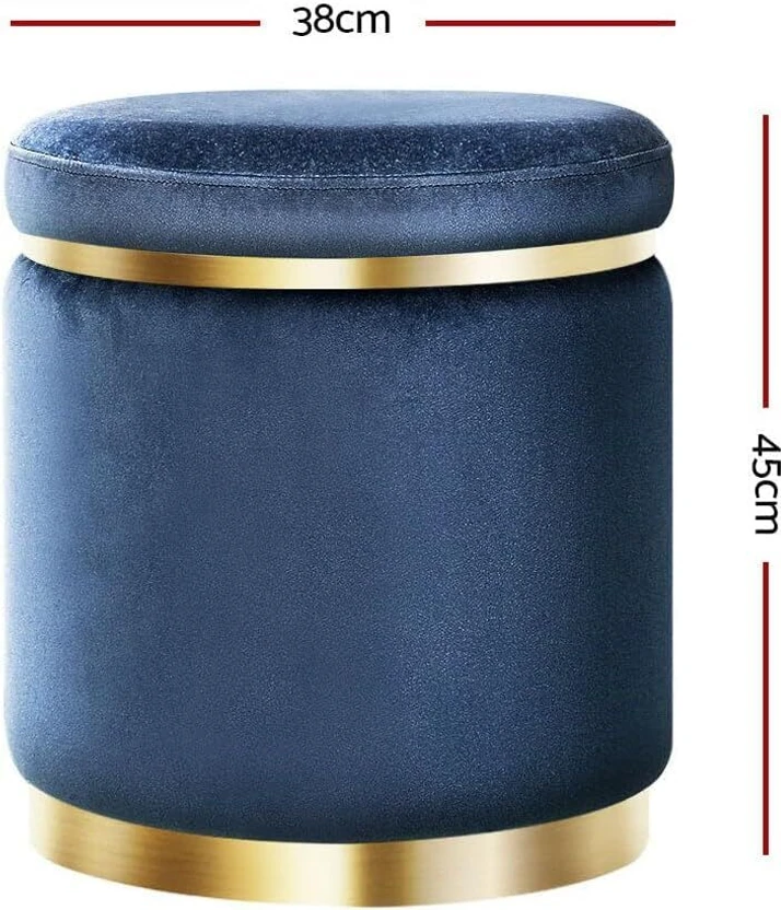 FAVOLOSA ENTERPRISES Fabric Standard Ottoman (Finish Color - Blue...more
