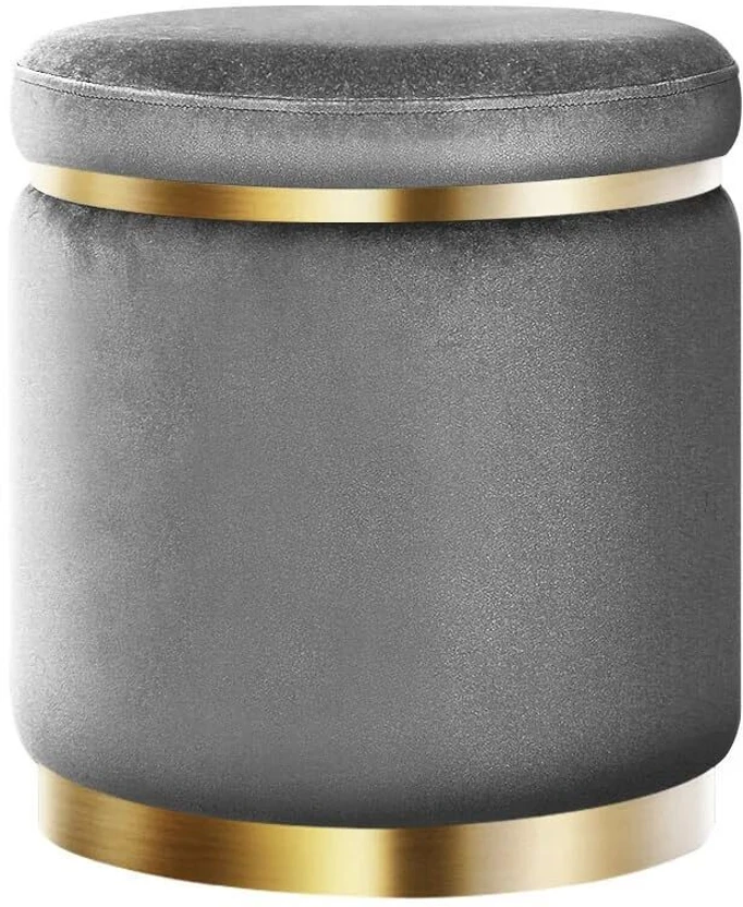 FAVOLOSA ENTERPRISES Fabric Standard Ottoman (Finish Color - Grey...more