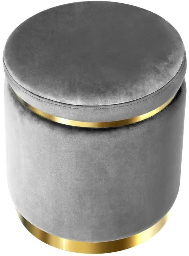 FAVOLOSA ENTERPRISES Fabric Standard Ottoman (Finish Color - Grey...more
