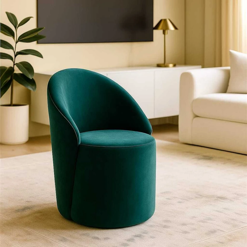 Jaico Solid Wood Standard Ottoman (Finish Color - Green, Pre Asse...more