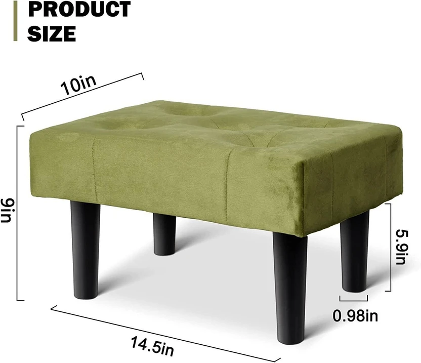 MARYAM WOOD HANDICRAFT Solid Wood Pouf (Finish Color - Green, Pre...more