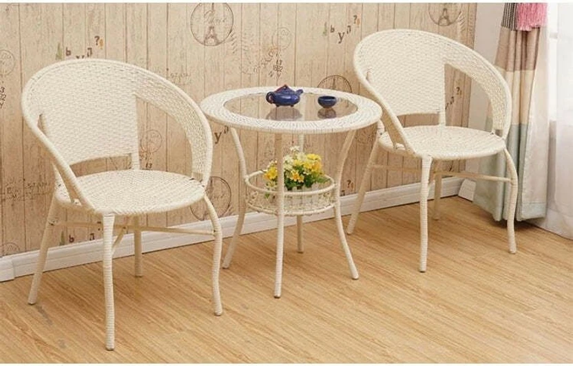 DEVOKO Metal Table & Chair Set (Finish Color - Black, Pre-assembl...more