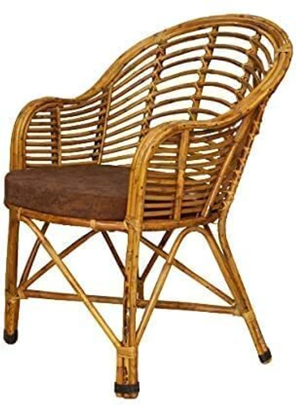 SR HANDICRAFT Cane Table & Chair Set (Finish Color - Bamboo, Pre-...more