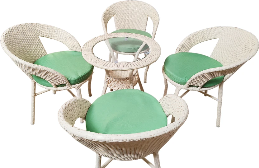 Citemetal Metal Table & Chair Set (Finish Color - Off White, Pre-...more