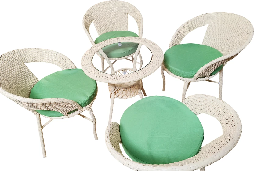 Citemetal Metal Table & Chair Set (Finish Color - Off White, Pre-...more