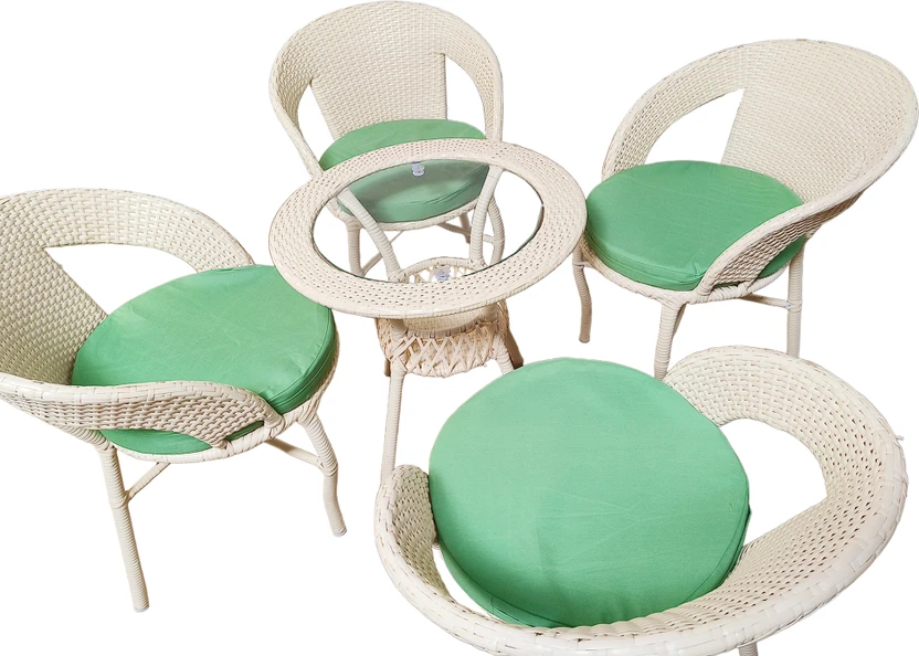 Citemetal Metal Table & Chair Set (Finish Color - Off White, Pre-...more
