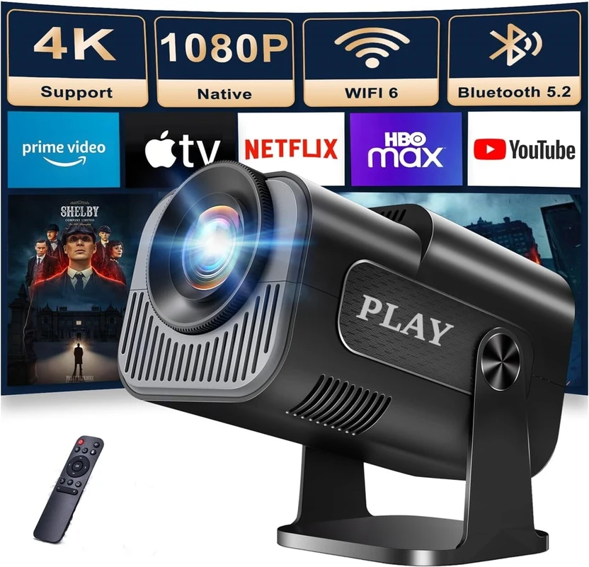 Projectors PLAY ART Android 13 4K Decoding 1080 FHD Speaker BT AutoKeystone ...more