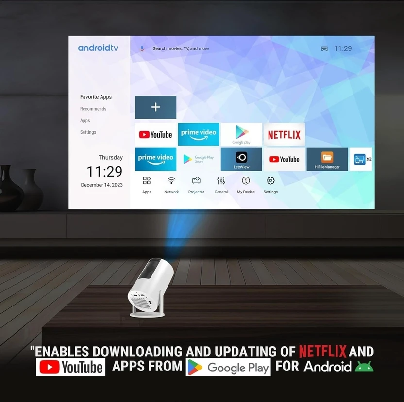 NextFusion Lightbeam Smart Home Projector | HD 720p Display, 4K R...more